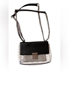 Michael Kors Black, White & Gray Chain Crossbody Bag